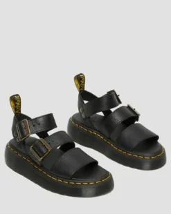 Sandalias con plataforma Gryphon Quad de piel in Negro