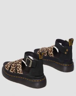 Sandalias con plataforma Quad Clarissa Ii de piel con estampado de leopardo in Cámel Claro