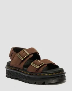 Sandalias con plataforma Zebzag de Nubuck in Marrón Sepia