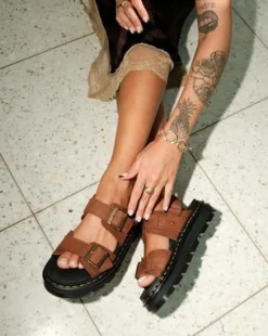 Sandalias con plataforma Zebzag de Nubuck in Marrón Sepia