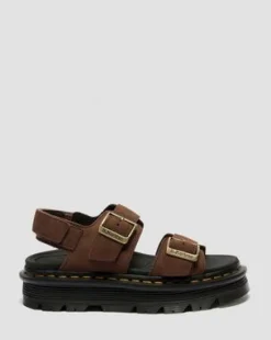 Sandalias con plataforma Zebzag de Nubuck in Marrón Sepia