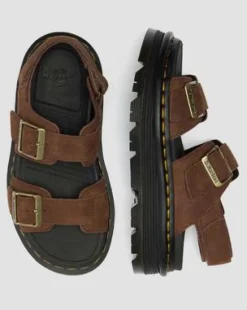 Sandalias con plataforma Zebzag de Nubuck in Marrón Sepia