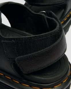 Sandalias con plataforma Zebzag de piel Pisa in Negro