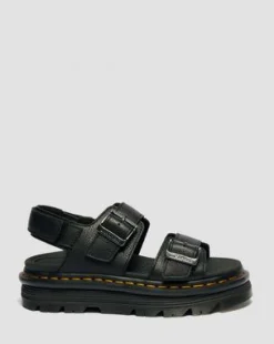 Sandalias con plataforma Zebzag de piel Pisa in Negro