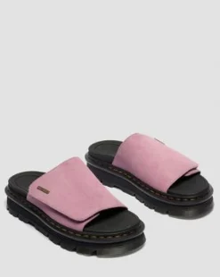 Sandalias de plataforma Zebzag de ante in Rosa Empolvado