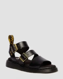 Sandalias Gryphon de piel Atlas in Negro