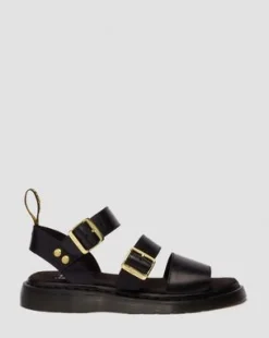 Sandalias Gryphon de piel Atlas in Negro