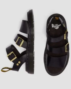Sandalias Gryphon de piel Atlas in Negro
