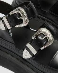 Sandalias Gryphon Quad Gladiator de piel in Negro