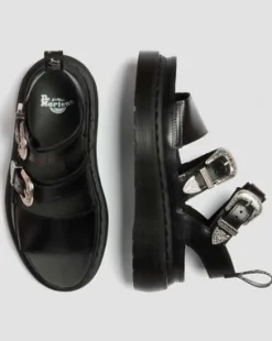 Sandalias Gryphon Quad Gladiator de piel in Negro