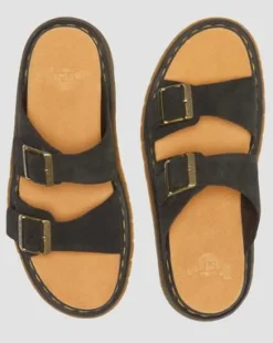 Sandalias Josef de ante in Negro