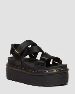 Sandalias Kimber II Logo Webbing in Negro