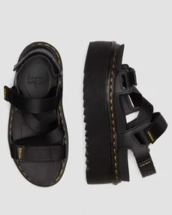 Sandalias Kimber II Logo Webbing in Negro