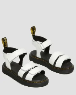 Sandalias Klaire de piel con tiras para junior in Blanco