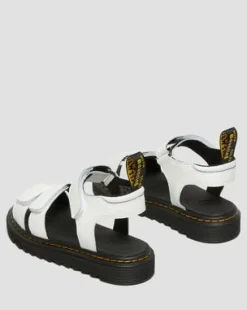 Sandalias Klaire de piel con tiras para junior in Blanco