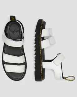 Sandalias Klaire de piel con tiras para junior in Blanco