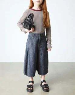 Sandalias Klaire de piel con tiras para junior in Negro