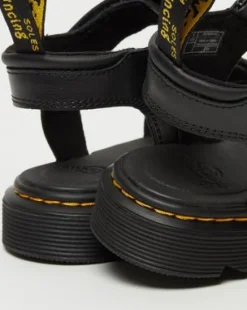 Sandalias Klaire de piel con tiras para junior in Negro