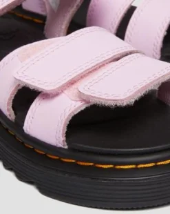 Sandalias Klaire para junior de piel Athena con tiras in Rosa Claro
