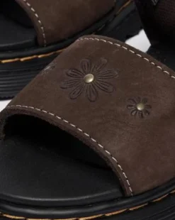 Sandalias Marlowe Flower de Nubuck para junior in Marrón Oscuro