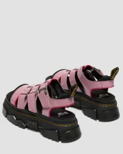 Sandalias Mattison de charol con 3 tiras in Rosa Empolvado