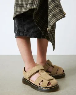 Sandalias Moby II de ante Bronx cámel para niños in Ambrato