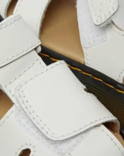 Sandalias Moby II para niños de piel con tiras con velcro in Blanco