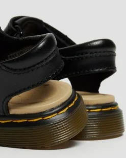 Sandalias Moby II para niños de piel con tiras con velcro in Negro