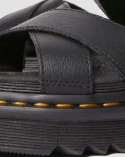 Sandalias Voss li de piel Athena in Negro