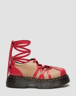 ZAPATOS BAILARINAS DE PIEL in Rojo