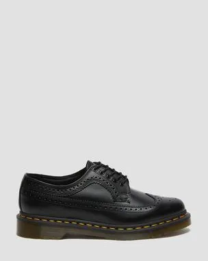 Zapatos Blucher 3989 de piel Smooth calada in Negro