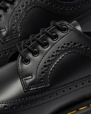 Zapatos Blucher 3989 de piel Smooth calada in Negro