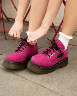 ZAPATOS BUZZ DE MILLED NUBUCK DE 5 OJALES in Rosa