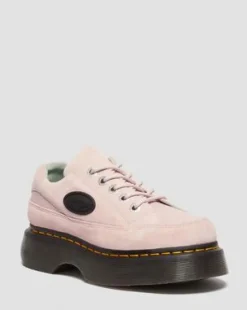 Zapatos Buzz de piel con 5 ojales in Rosa Polvo
