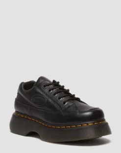 Zapatos Buzz de piel Milled Nappa con 5 ojales in Negro