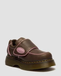 Zapatos Buzz Strap de piel Wyoming in Marrón Oscuro