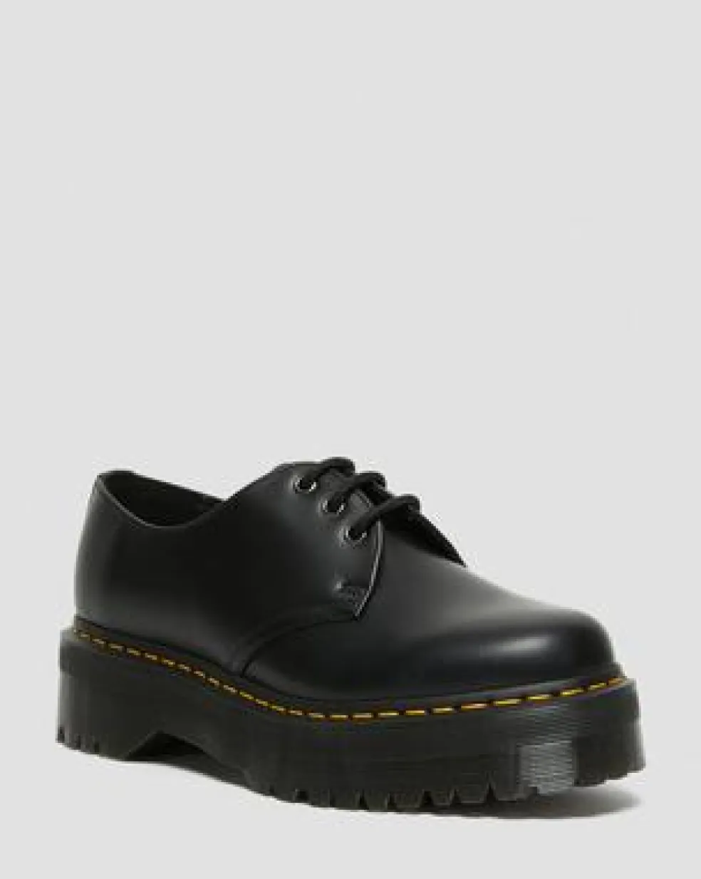 Zapatos con plataforma 1461 Quad de piel Smooth in Negro