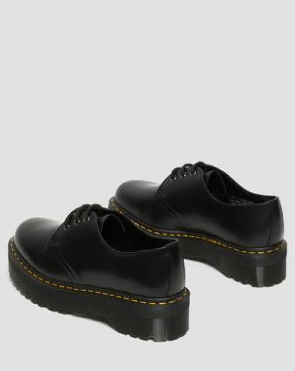 Zapatos con plataforma 1461 Quad de piel Smooth in Negro