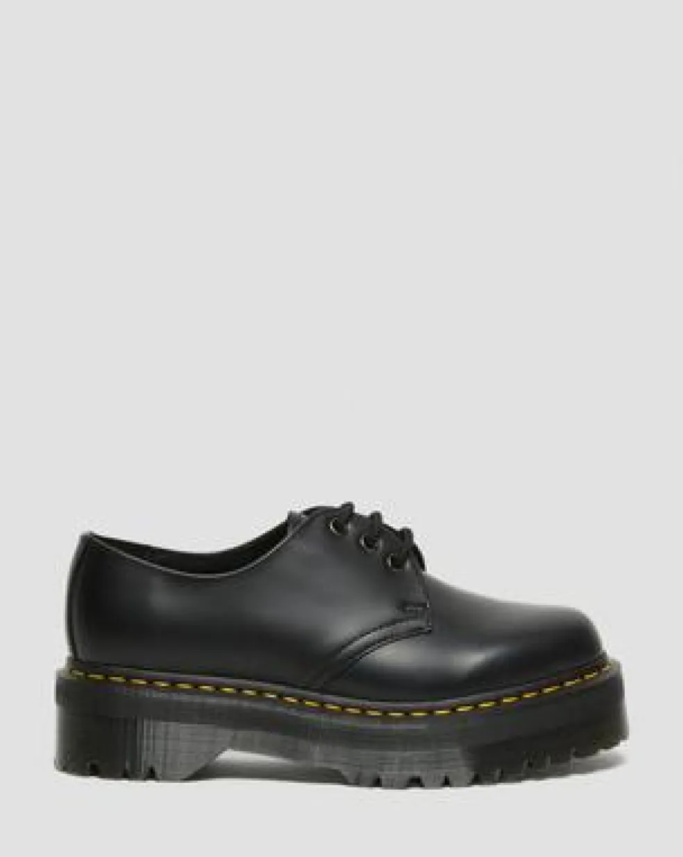 Zapatos con plataforma 1461 Quad de piel Smooth in Negro