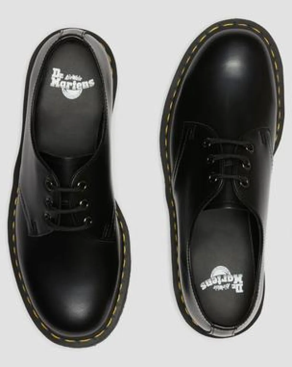 Zapatos con plataforma 1461 Quad de piel Smooth in Negro