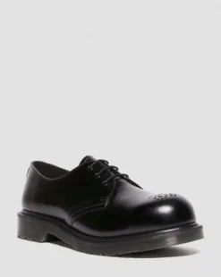 Zapatos 1461 de piel Analine con puntera de acero in Negro
