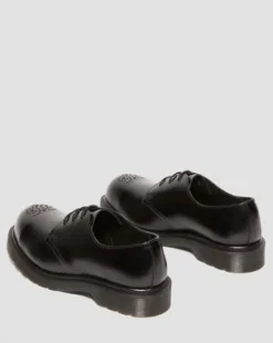 Zapatos 1461 de piel Analine con puntera de acero in Negro