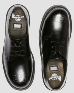 Zapatos 1461 de piel Analine con puntera de acero in Negro