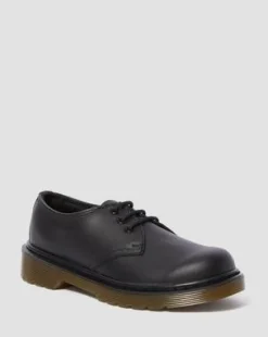 Zapatos de piel para adolescentes 1461 in Negro