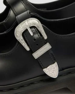 Zapatos Elphie Mary Jane Atlas de piel in Negro