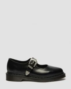 Zapatos Elphie Mary Jane Atlas de piel in Negro