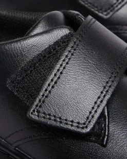 Zapatos Kamron de piel con tiras para junior in Negro