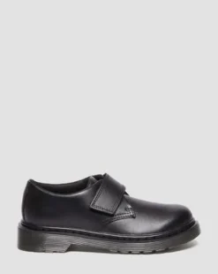 Zapatos Kamron de piel con tiras para junior in Negro