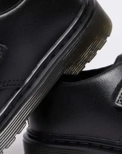 Zapatos Kamron de piel con tiras para junior in Negro