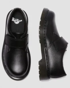 Zapatos Kamron de piel con tiras para junior in Negro